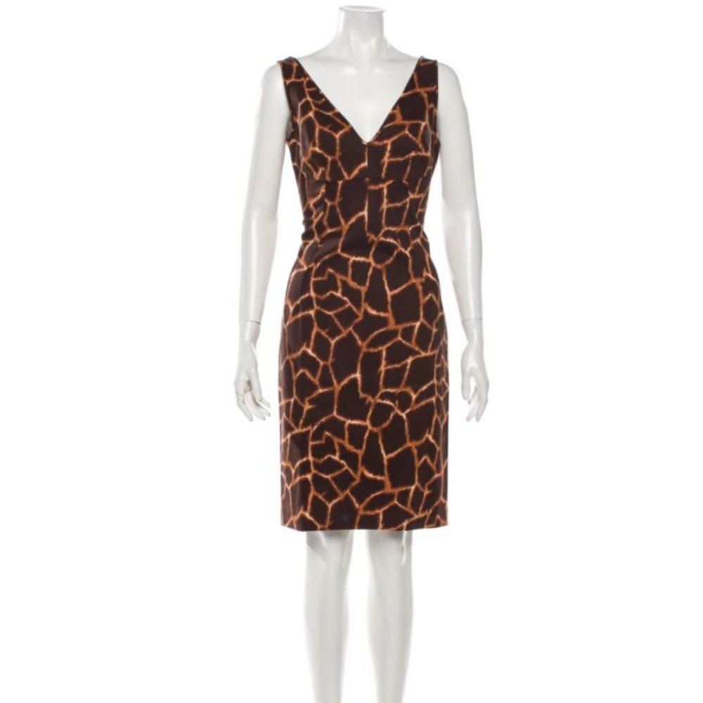 DOLCE & GABBANA Animal Print Knee-Length Dress Siz